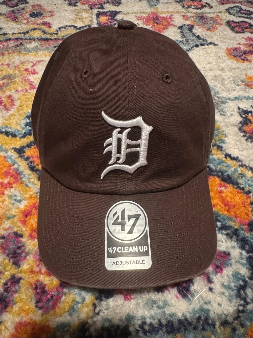 ’47 Brown Detroit D Embroidered Baseball Cap